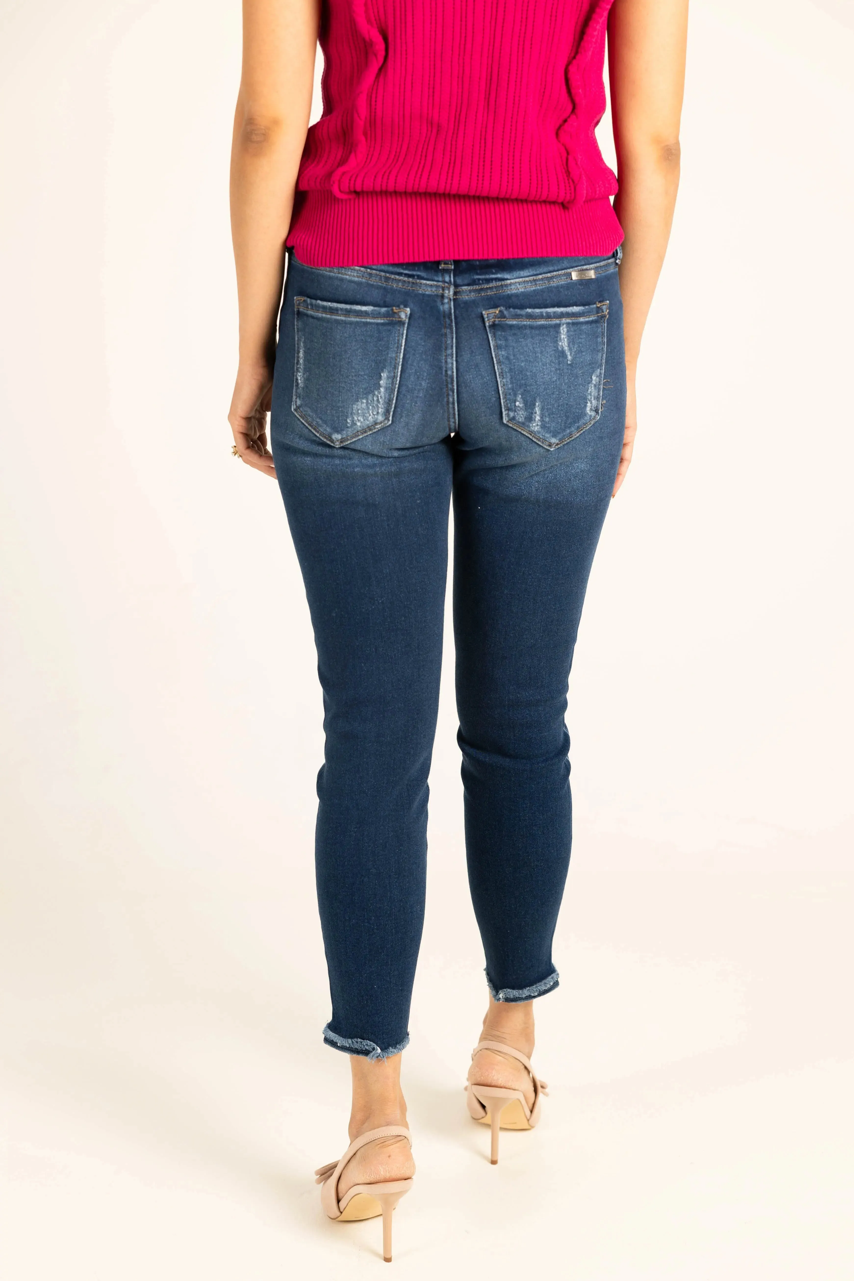 Beautiful Day Mid Rise Ankle Jeans
