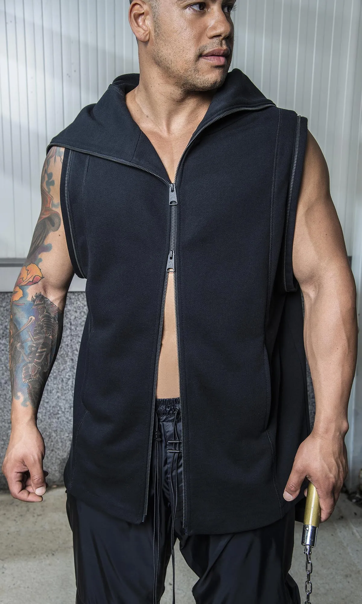 Detachable Sleeves Ninja Hoodie