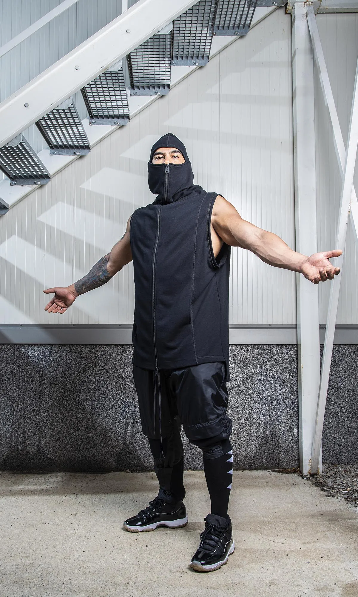 Detachable Sleeves Ninja Hoodie