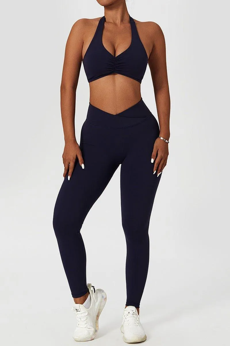GFIT® Yoga Set Women's Gym Tops High Waist Leggings