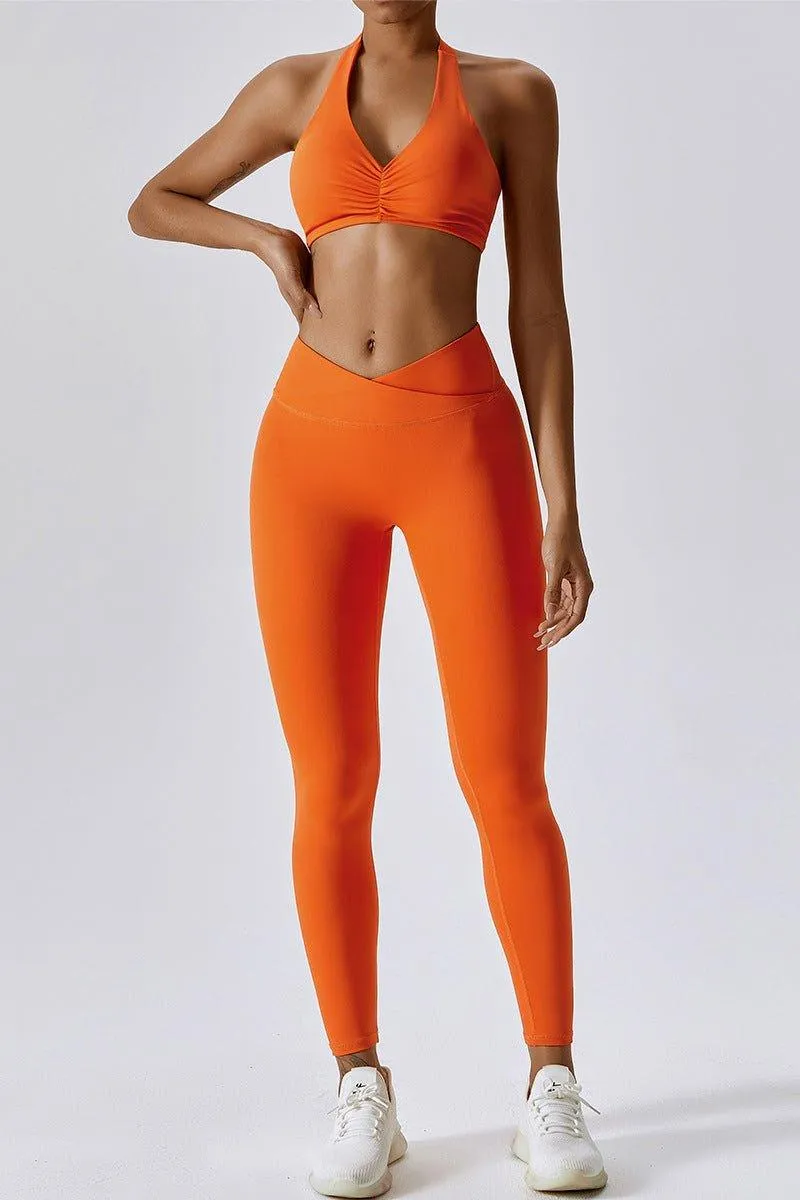 GFIT® Yoga Set Women's Gym Tops High Waist Leggings