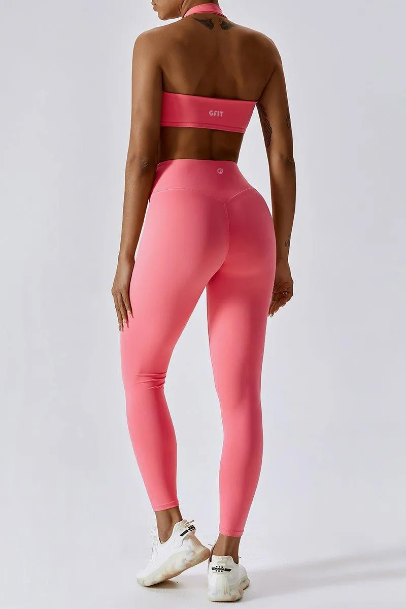GFIT® Yoga Set Women's Gym Tops High Waist Leggings