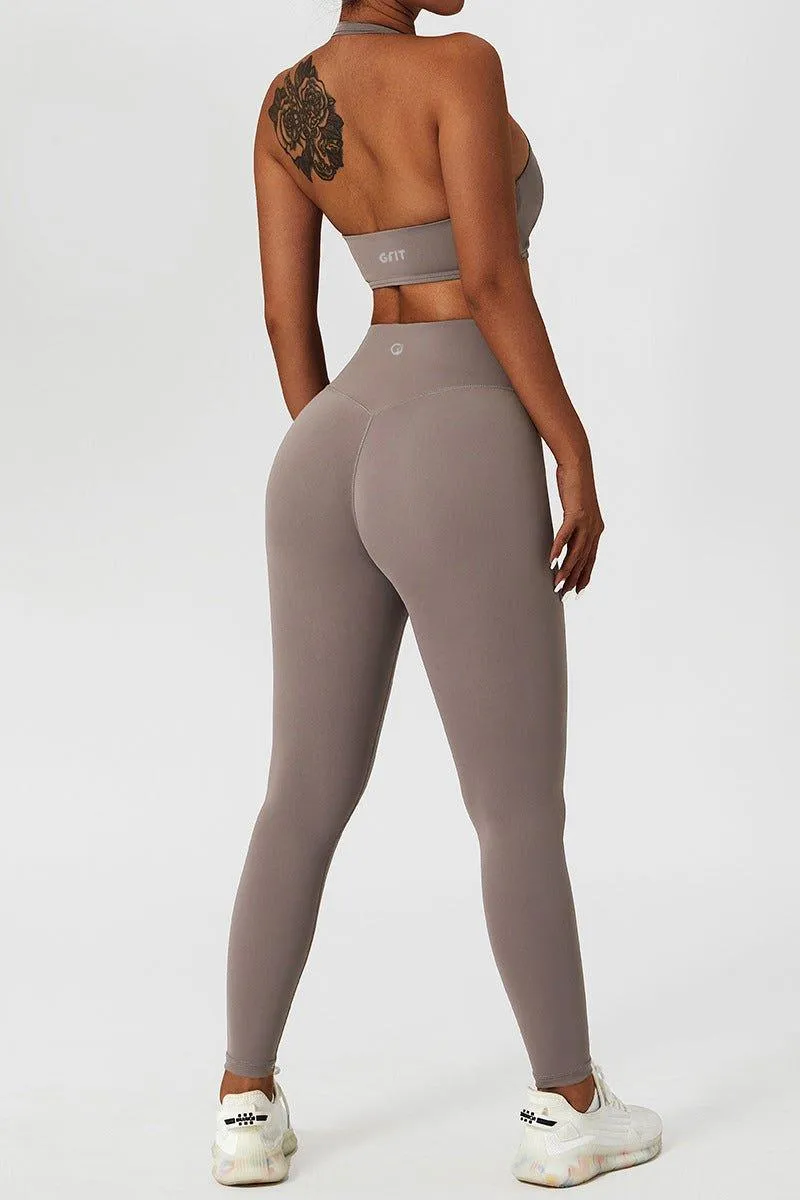 GFIT® Yoga Set Women's Gym Tops High Waist Leggings