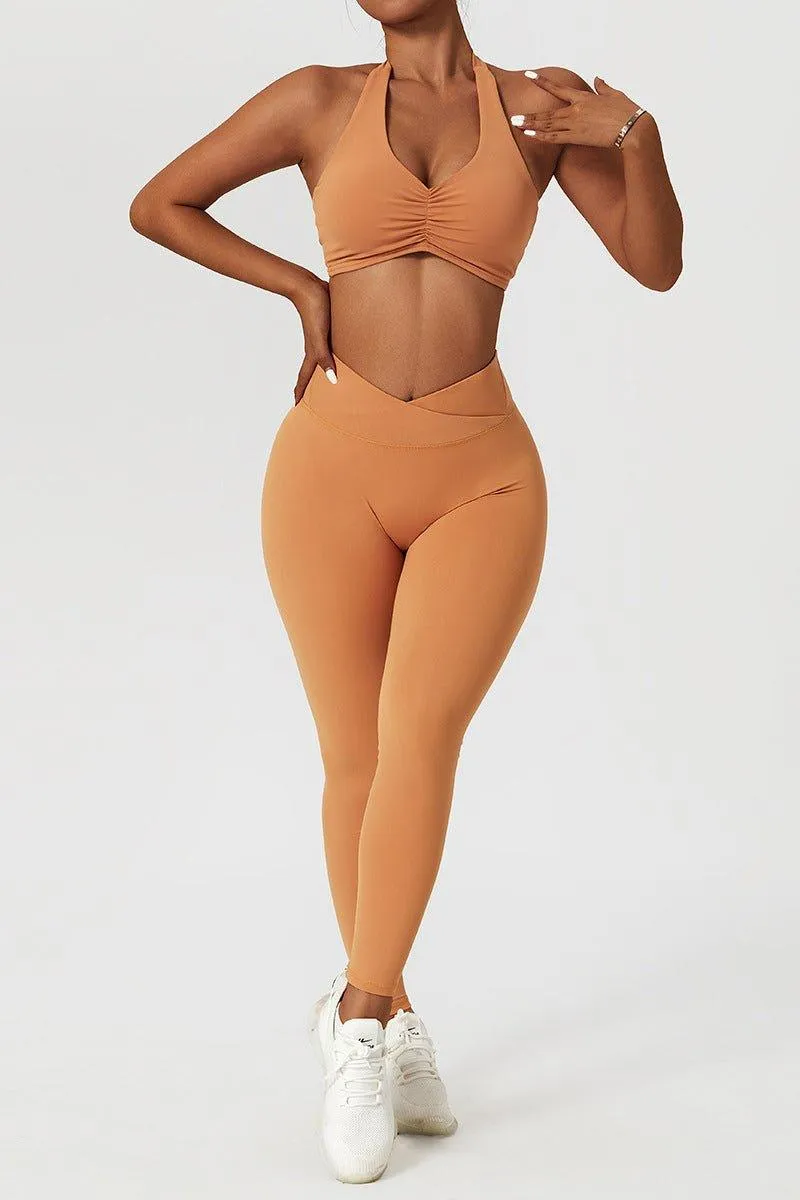 GFIT® Yoga Set Women's Gym Tops High Waist Leggings