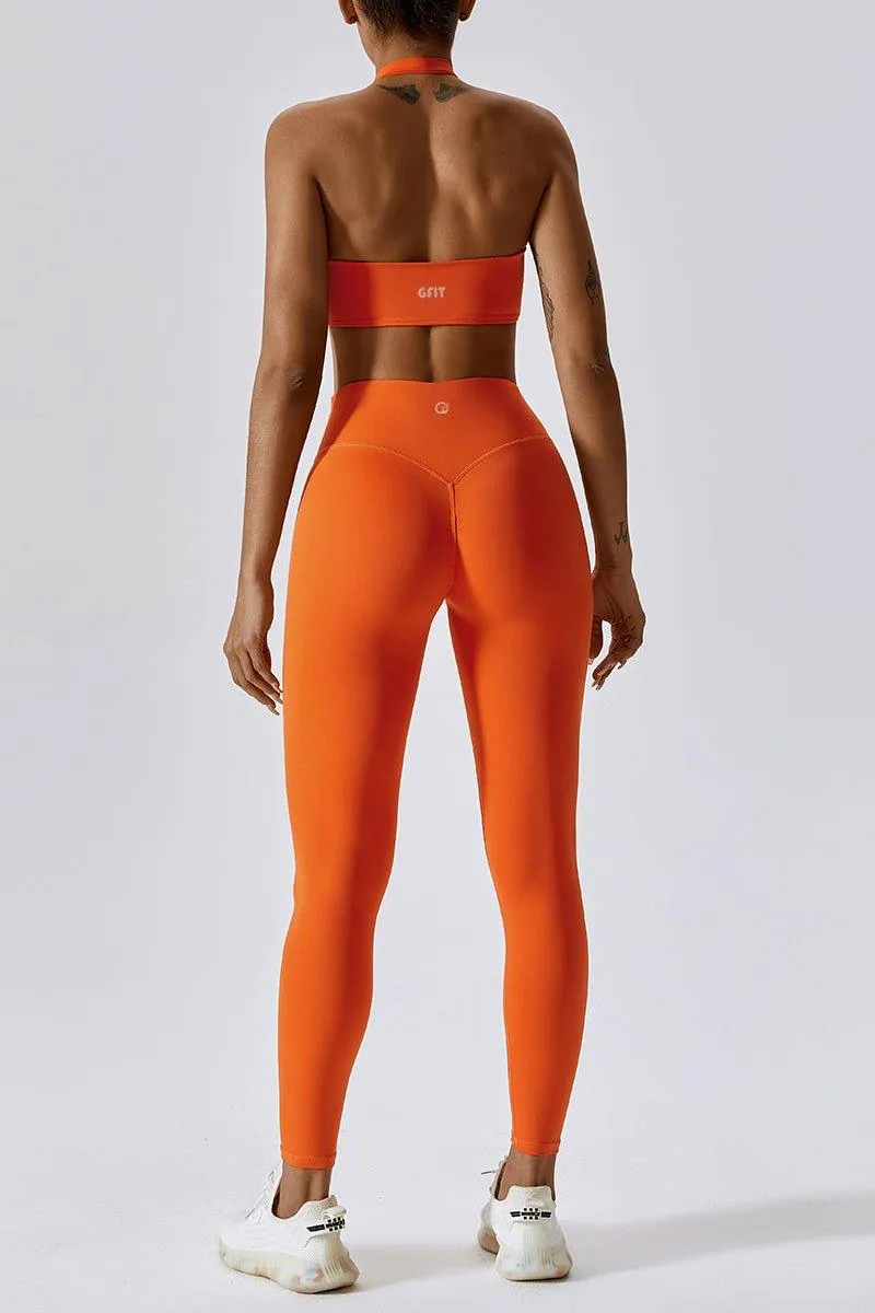 GFIT® Yoga Set Women's Gym Tops High Waist Leggings