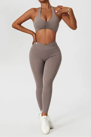 GFIT® Yoga Set Women's Gym Tops High Waist Leggings