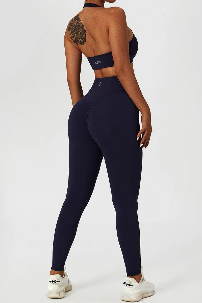 GFIT® Yoga Set Women's Gym Tops High Waist Leggings
