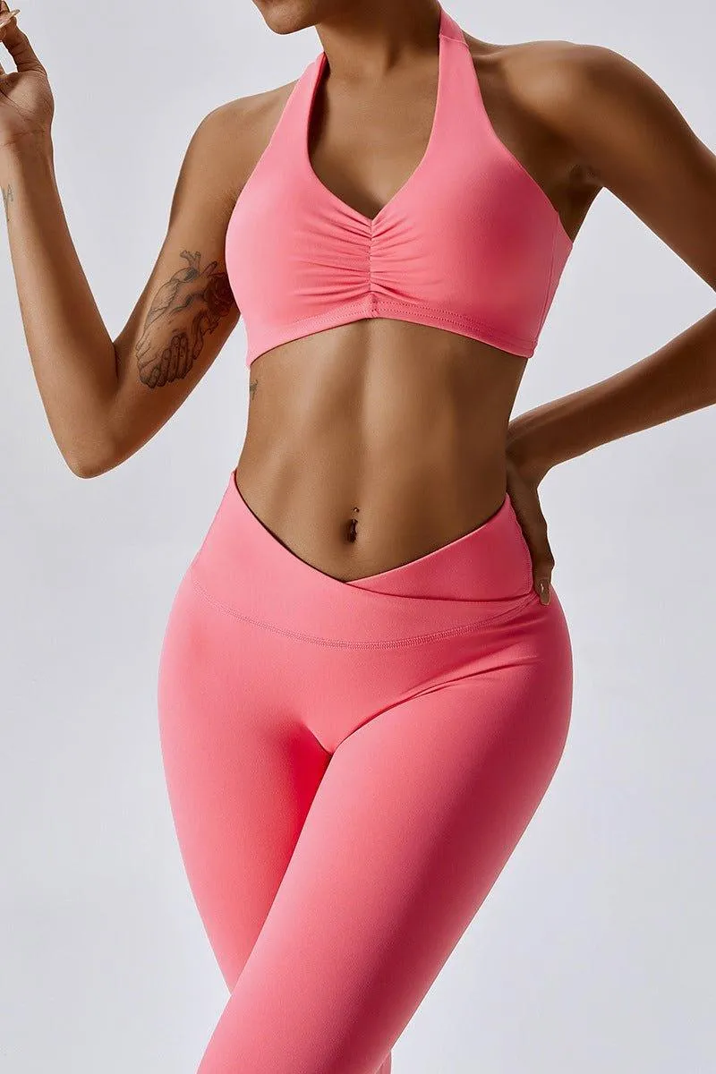 GFIT® Yoga Set Women's Gym Tops High Waist Leggings