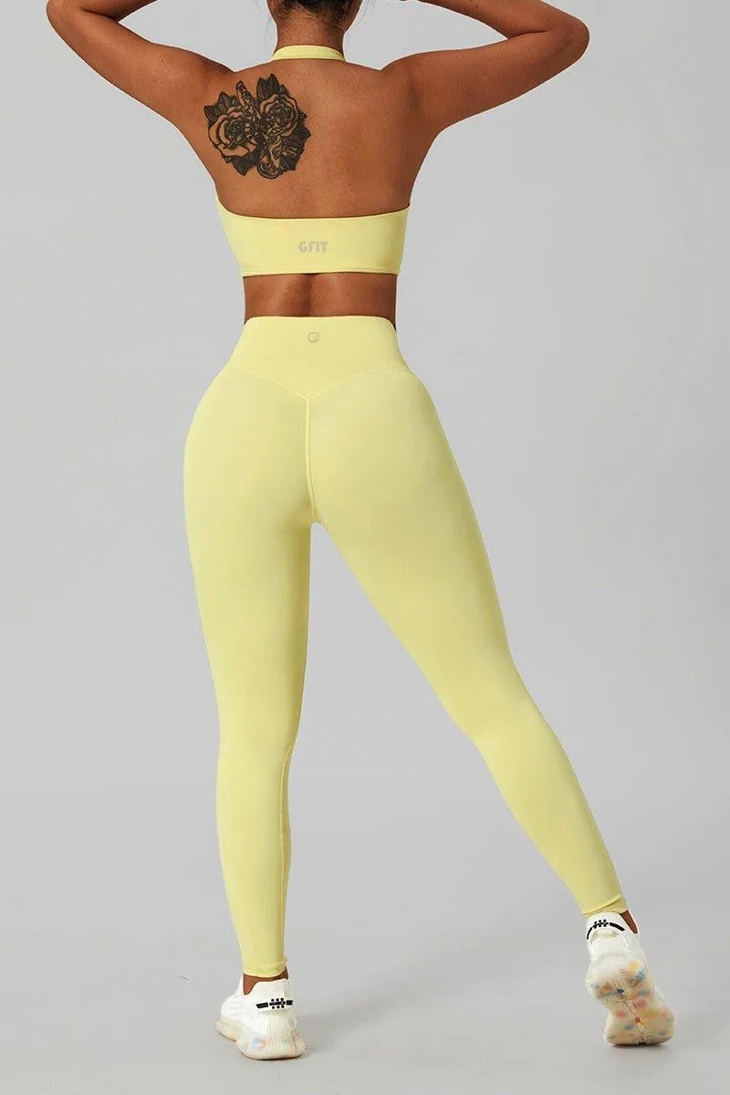 GFIT® Yoga Set Women's Gym Tops High Waist Leggings