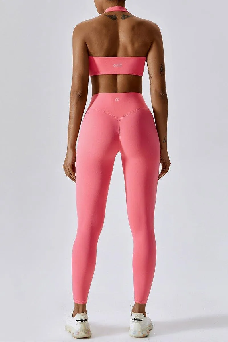 GFIT® Yoga Set Women's Gym Tops High Waist Leggings