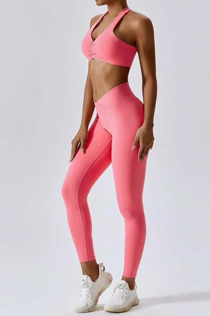 GFIT® Yoga Set Women's Gym Tops High Waist Leggings
