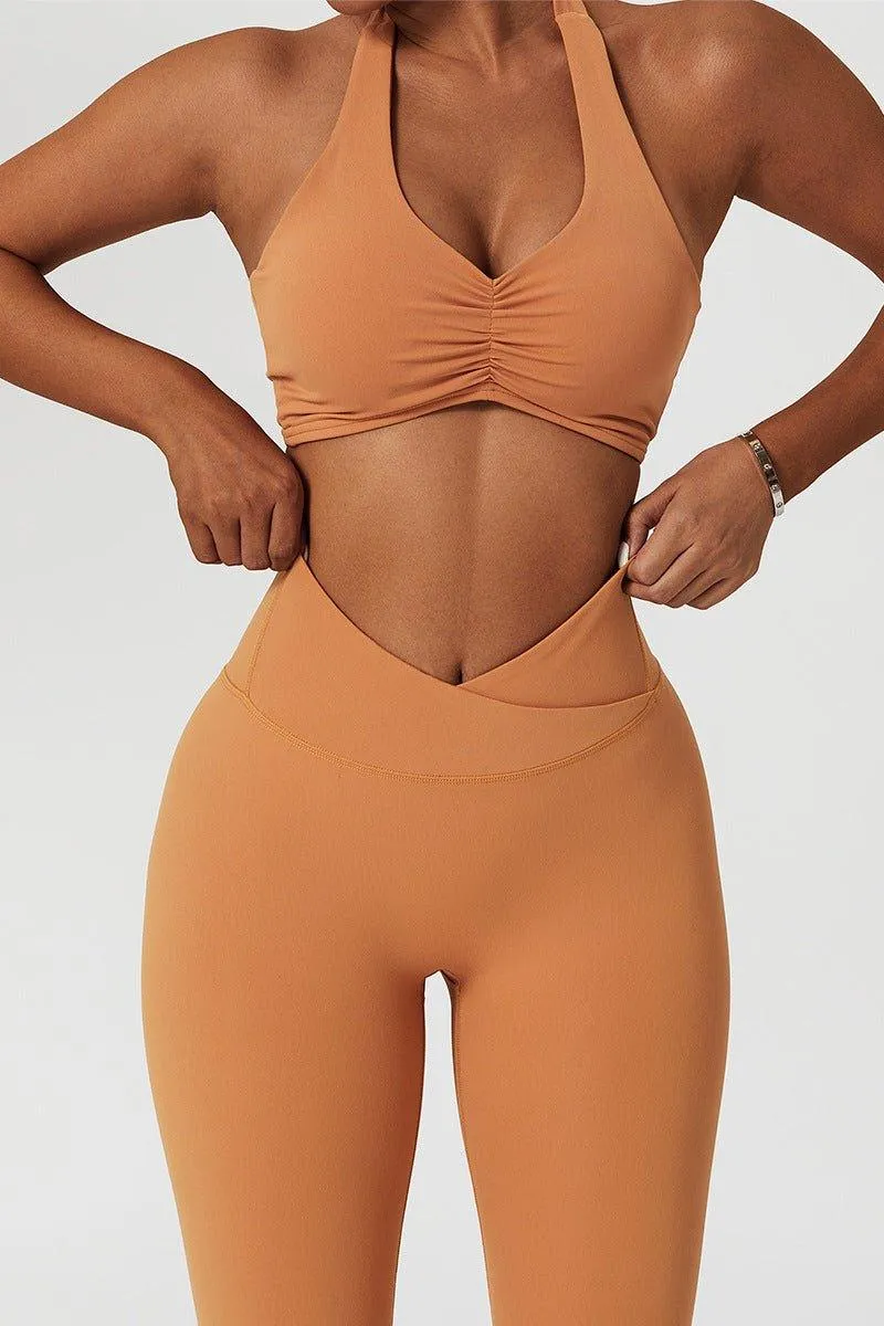 GFIT® Yoga Set Women's Gym Tops High Waist Leggings