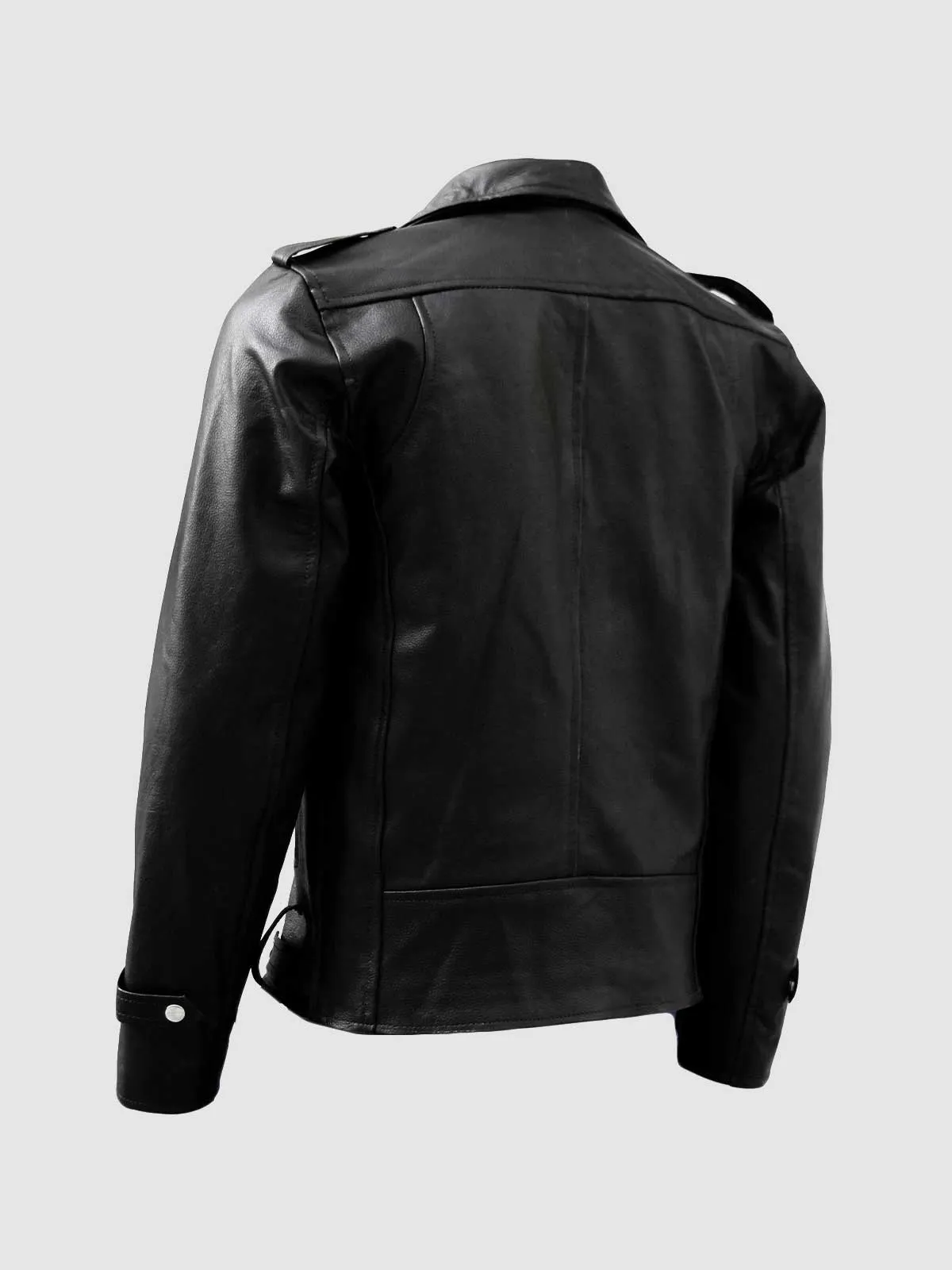 Size Small Black Moto Leather Jacket for Men