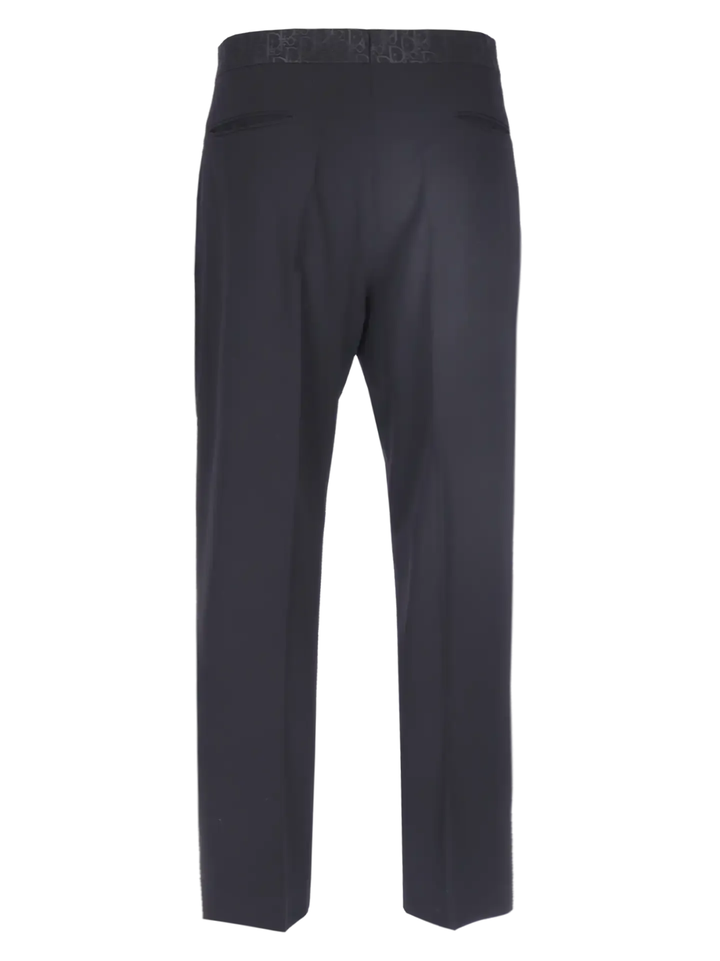 straight-leg wool suit trousers