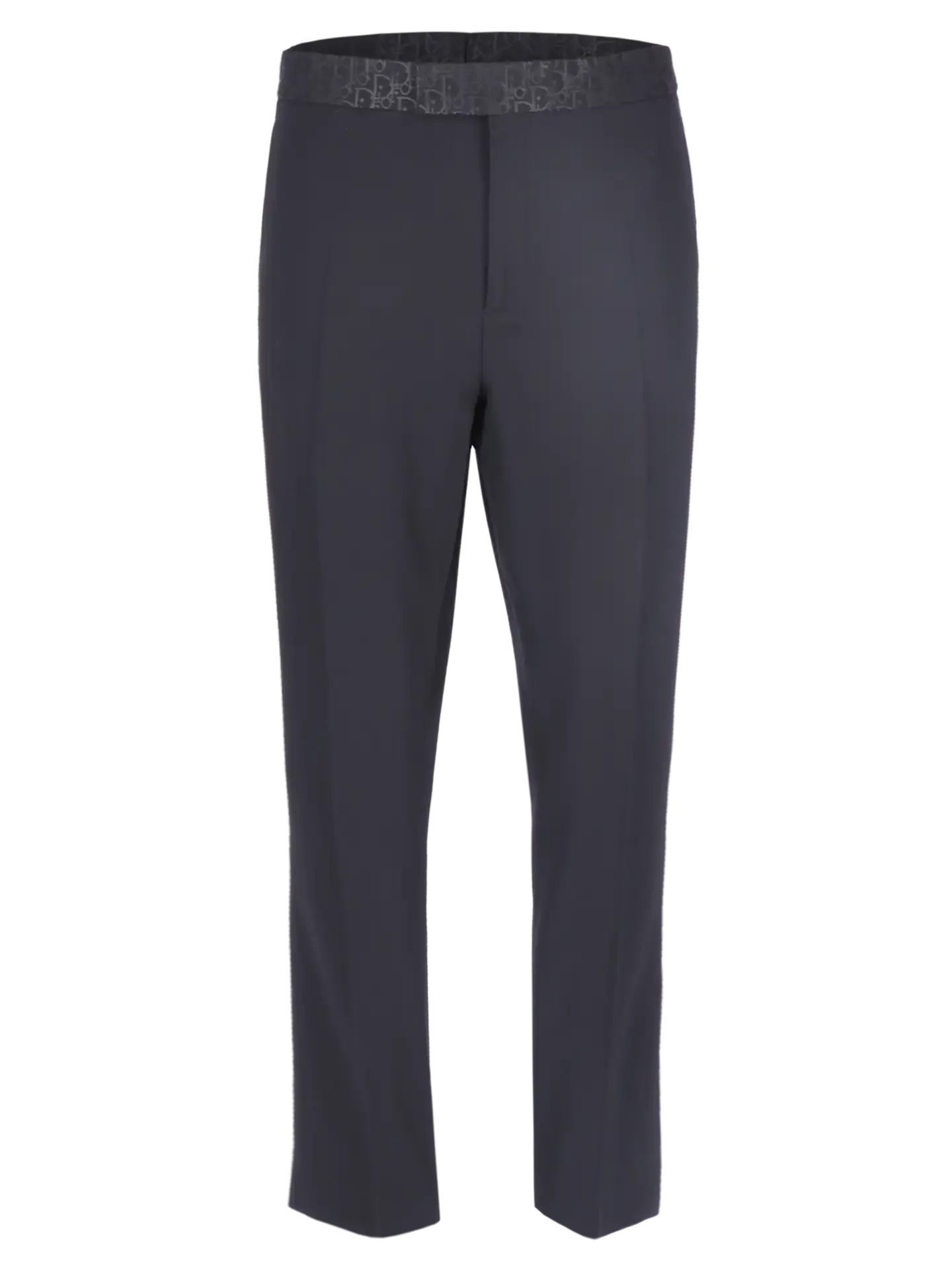 straight-leg wool suit trousers