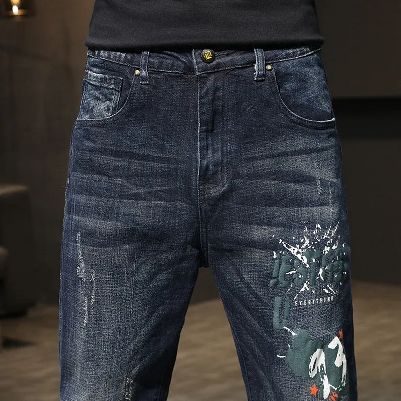 West Louis Streetwear Stretch Baggy Denim Jeans