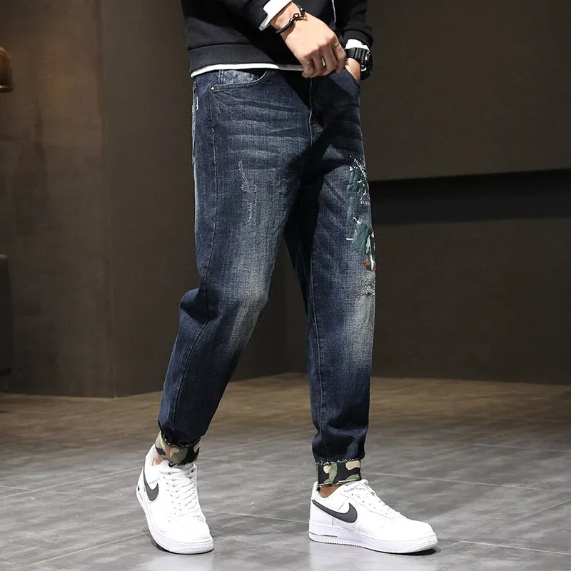 West Louis Streetwear Stretch Baggy Denim Jeans