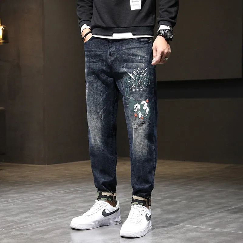 West Louis Streetwear Stretch Baggy Denim Jeans