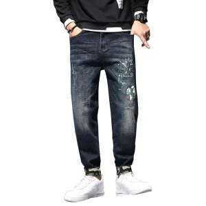 West Louis Streetwear Stretch Baggy Denim Jeans