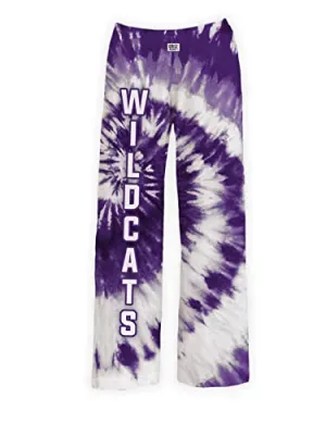 Wildcats Purple & White Tie-Dye Pajama Lounge Pants