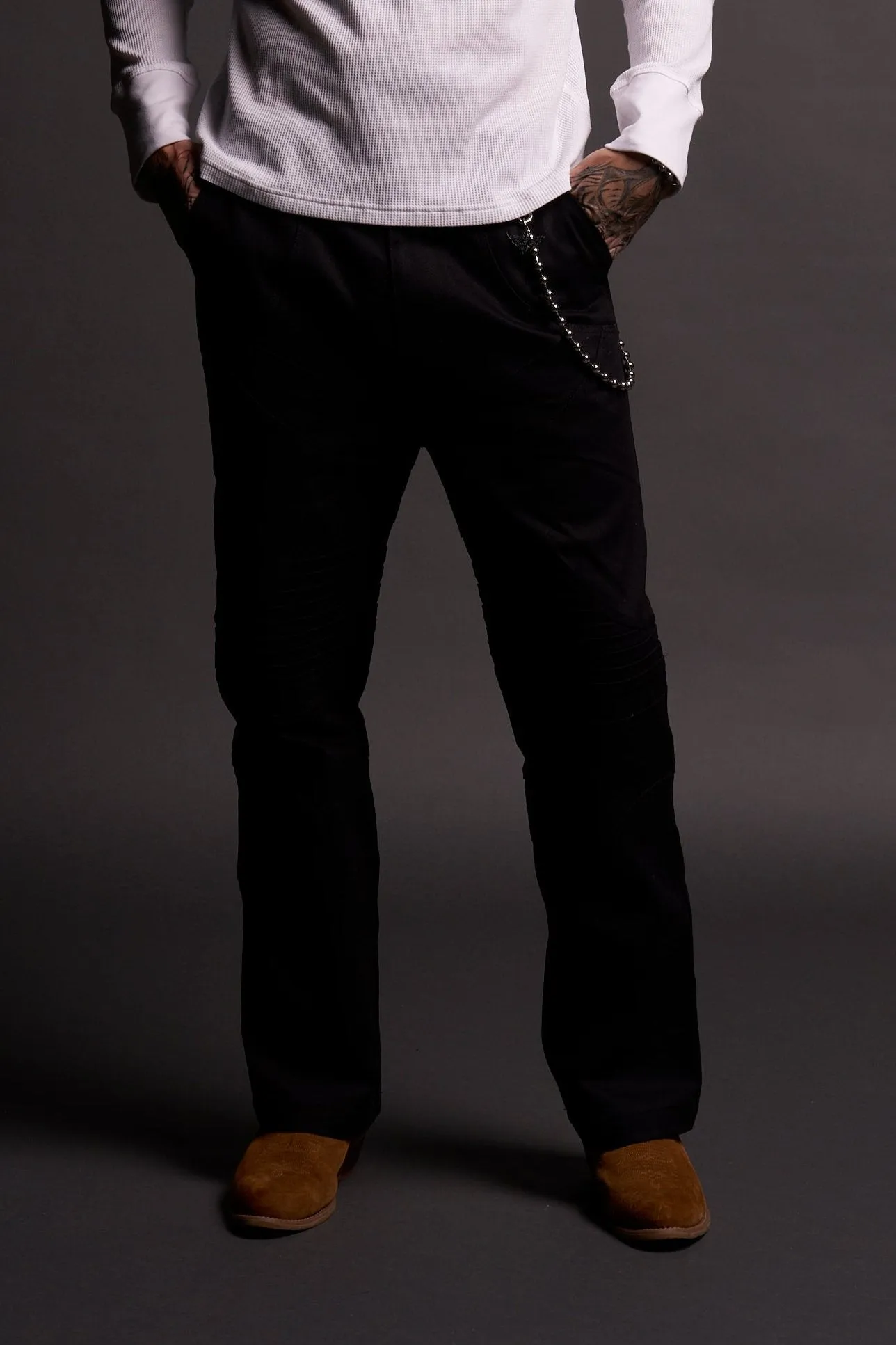 Wolf Chopper Racing Pants in Black
