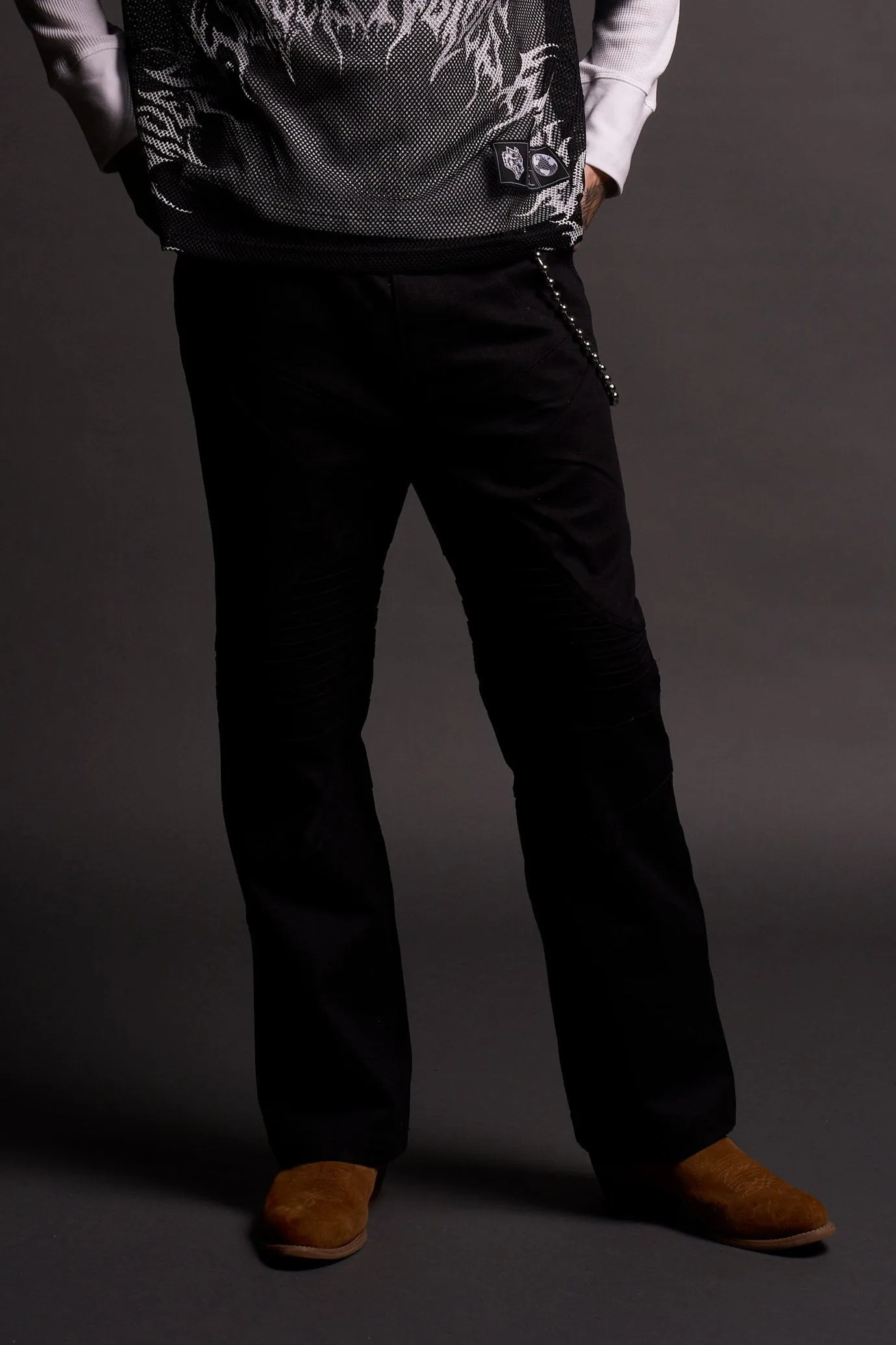 Wolf Chopper Racing Pants in Black