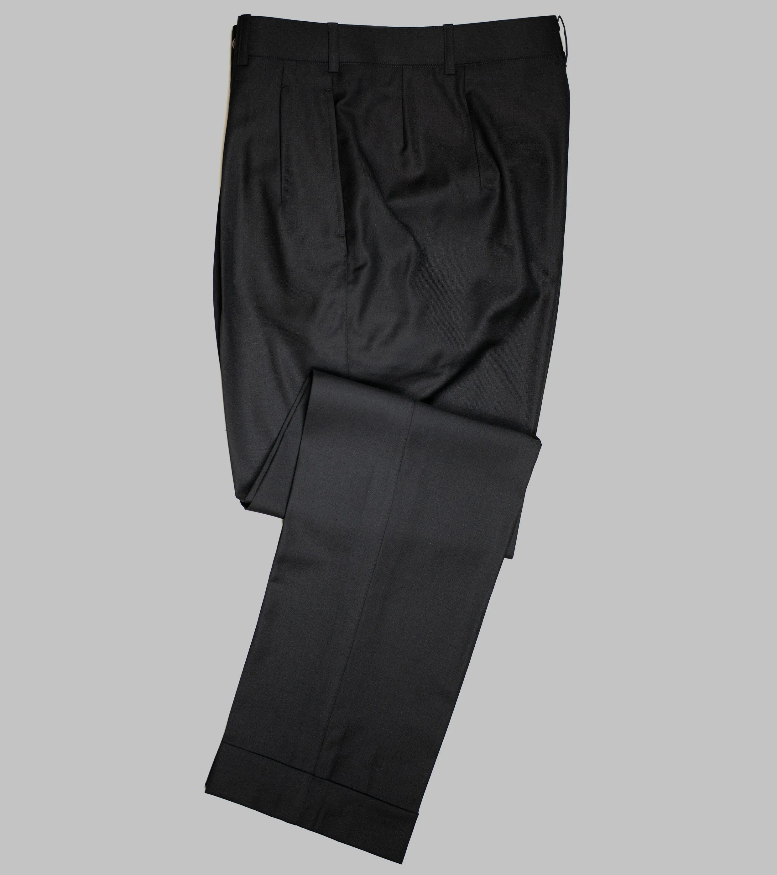 Wool Gabardine Winston Trousers Made-to-Order Black