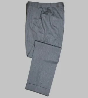 Wool Gabardine Winston Trousers Made-to-Order Charcoal