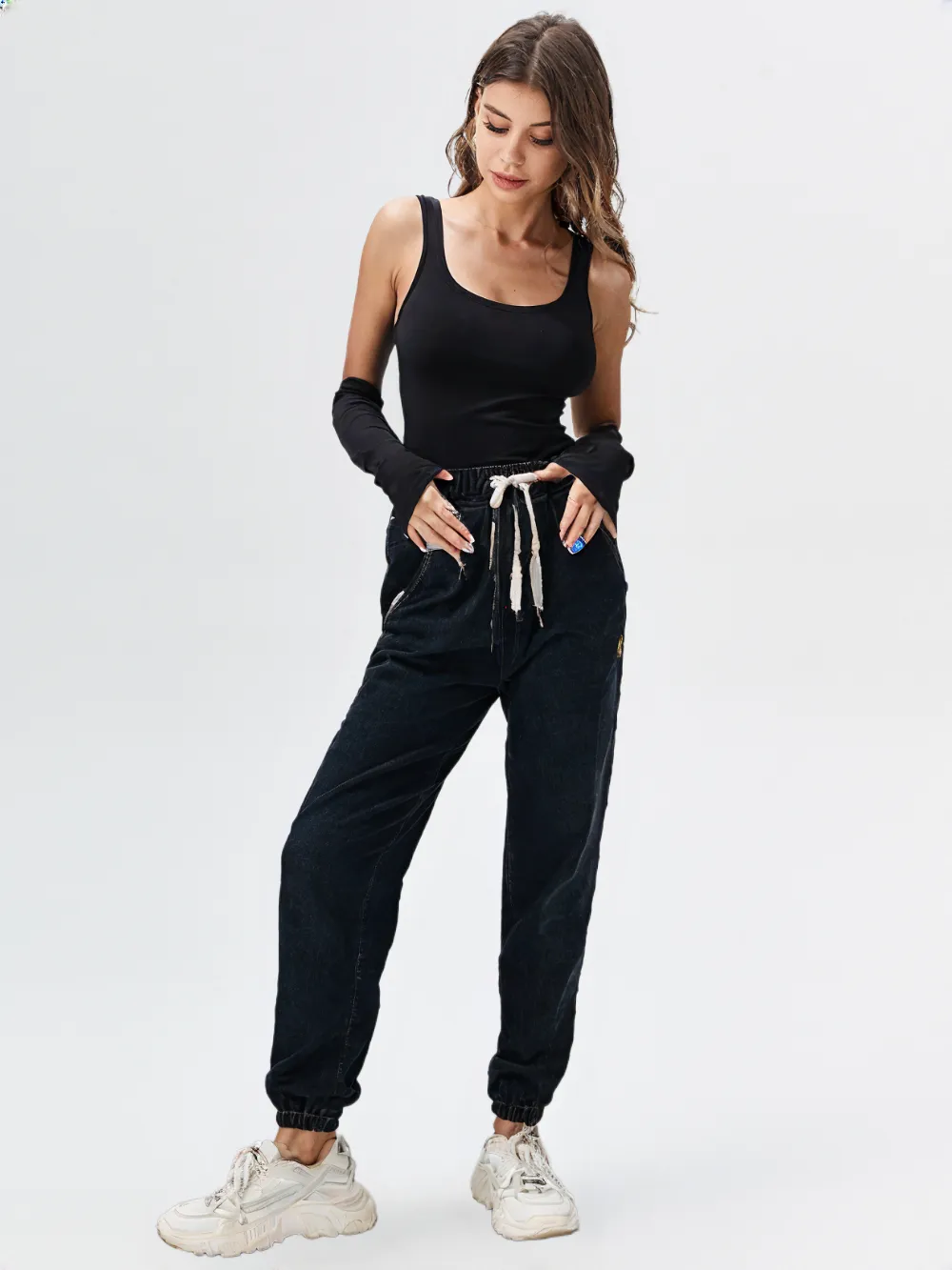 WPT25001 95% Polyester 5% Spandex Women's Casual Sport Pants