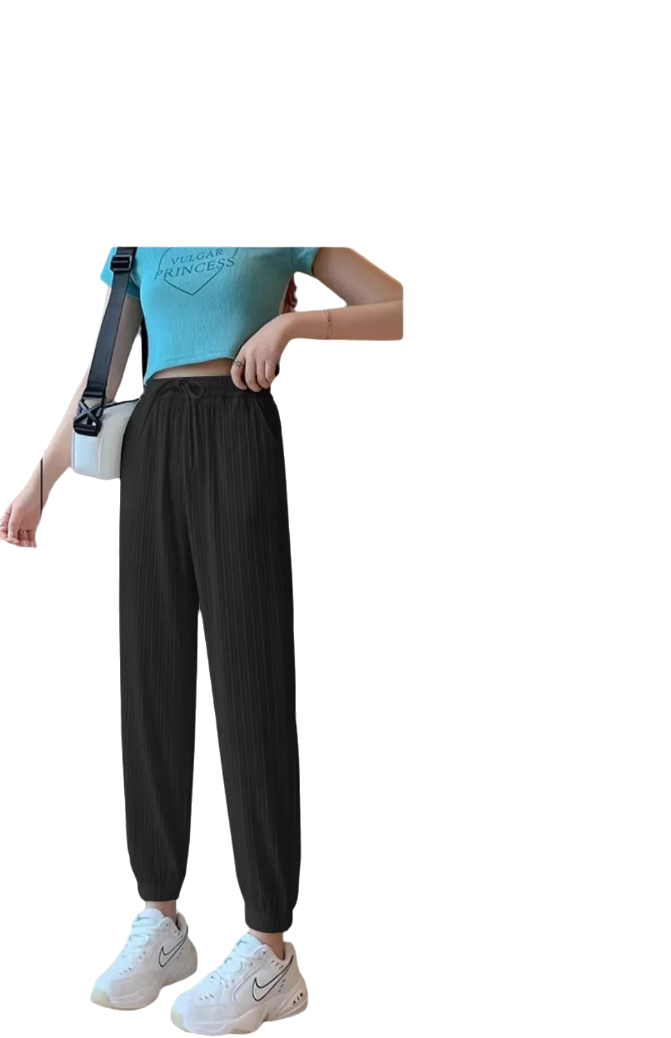 WPT25001 95% Polyester 5% Spandex Women's Casual Sport Pants