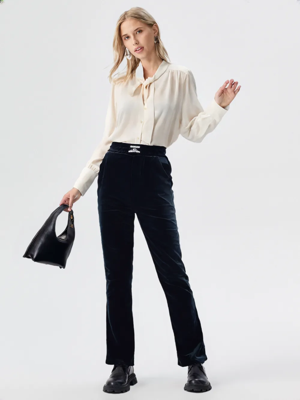 WPT25002 100% Polyester Corduroy Women's Sport Casual Pants