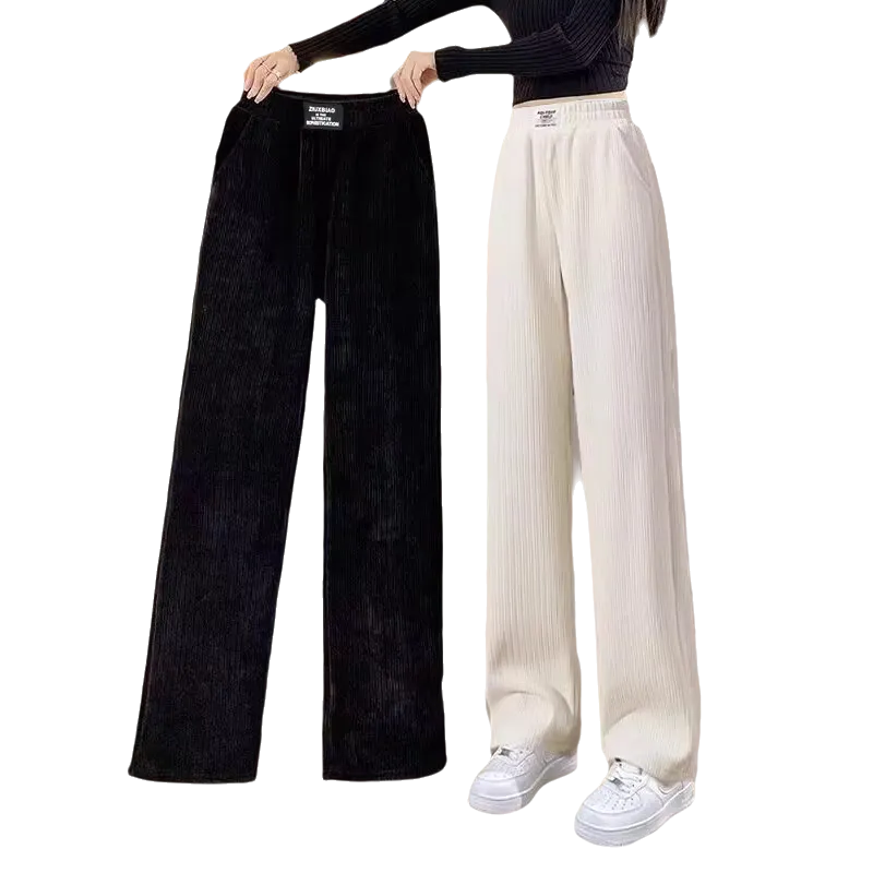 WPT25002 100% Polyester Corduroy Women's Sport Casual Pants