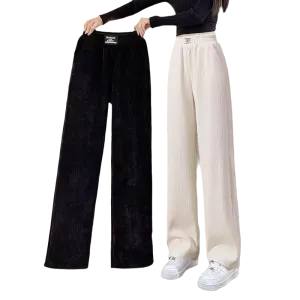 WPT25002 100% Polyester Corduroy Women's Sport Casual Pants